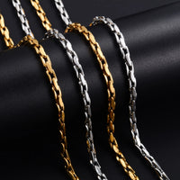 4.2mm Chic Stainless Steel Necklace Chunky Link Neck Chain for Men Women Hiphop Rock Punk Boy Choker Gold Color Metal Jewelry
