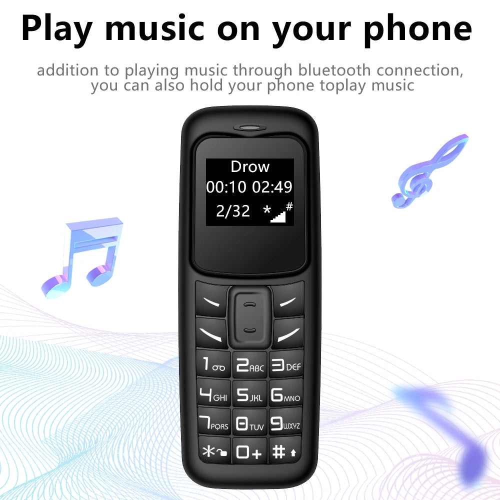 SERVO 2G Small Mobile Phone Bluetooth Dialer Magic Voice Blacklist Low Radiation Bluetooth Headset Mini Cellphone Multilingual