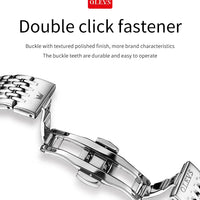 OLEVS Men's Watches Fashion Simple Calendar Week Luminous Waterproof  Steel Strap Man Watch Original Quartz Watches for Men 2929