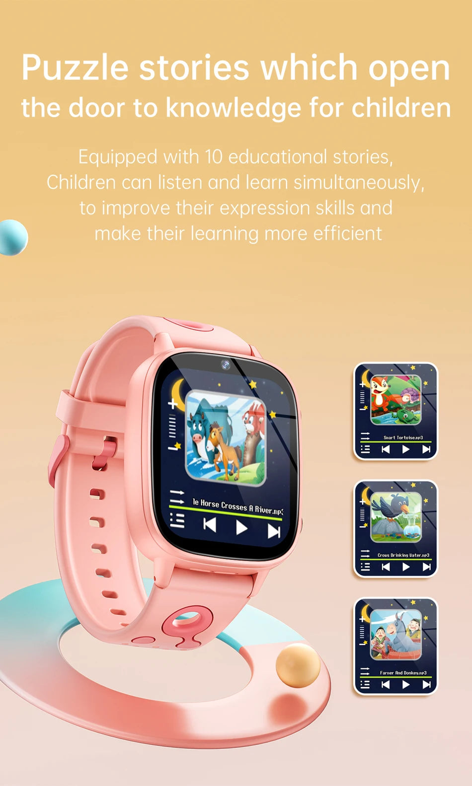 2025 New Smart Watch For Children HD Touch Screen Camera 26 Games Learn vocabulary Alarm Clock Calculator Birthday Gift Boy Girl