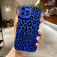 Animal Minimalist Gray Leopard Print Phone Case For iPhone 17 16 15 14 Pro Max 13 12 11 XS X XR 7 8 Plus Shockproof Bumper Cover