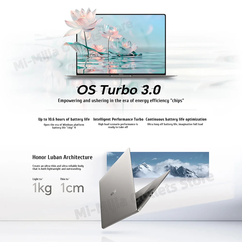 Honor MagicBook Art 14 Snapdragon Edition 1kg Ultra Thin Laptop X Elite 32G 1T 3.1K Eye Screen Notebook