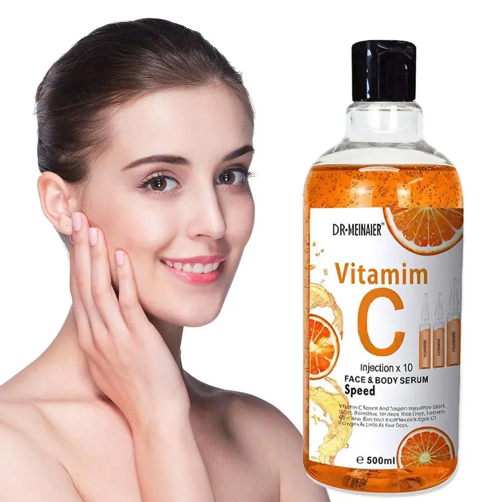 500ml Vitamin C Arbutin Face Serum Moisturizing Lightening Body Serum Spots Eraser Corrector Whitening Facial Repair Serum