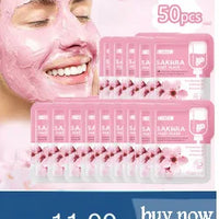 7pcs Japan Sakura Mud Face Mask Deep Cleansing Remove Blackheads Oil-Control Clay Mask Moisturizing Packs Facial Skin Care