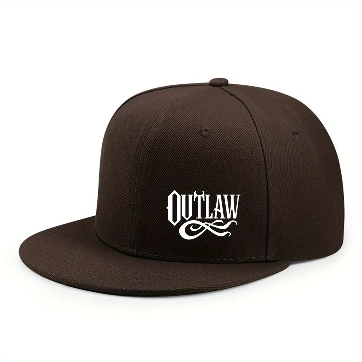 Unisex OUTLAW Printed Adjustable Baseball Cap  Men's and Women's Flat-brimmed Cap, Urban Street Style, Outdoor Activity Cap