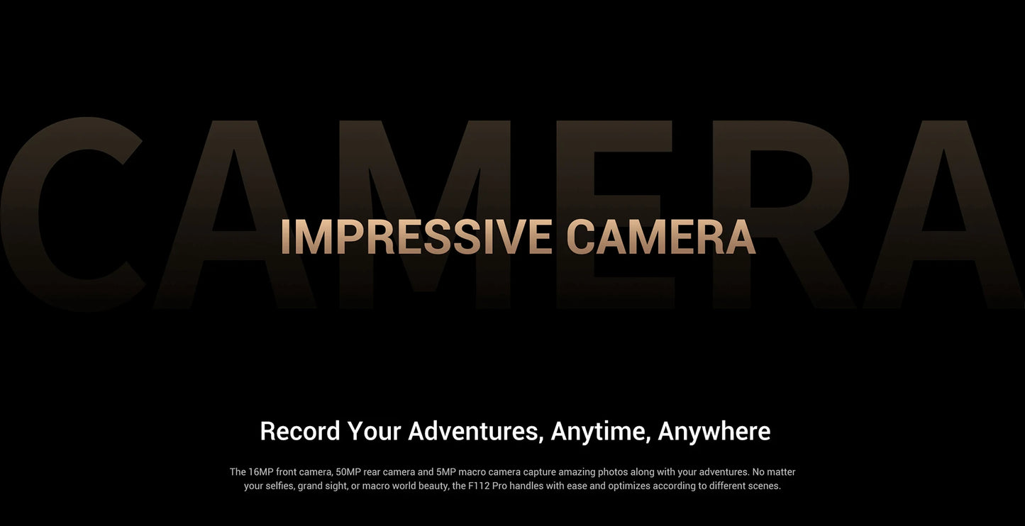 Fossibot F112 PRO 5G Rugged Smartphone 6.88" HD+ 7150mAh 24GB(8+16) 256GB Mobile Phone 50MP Environmentally Friendly Cellphone