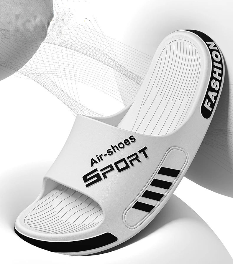 Fashion Men's Slippers Soft Sole Non-slip Men Flip Flops Comfortable Large Size Outdoor Beach Sandals Man Home Bathroom Slippers