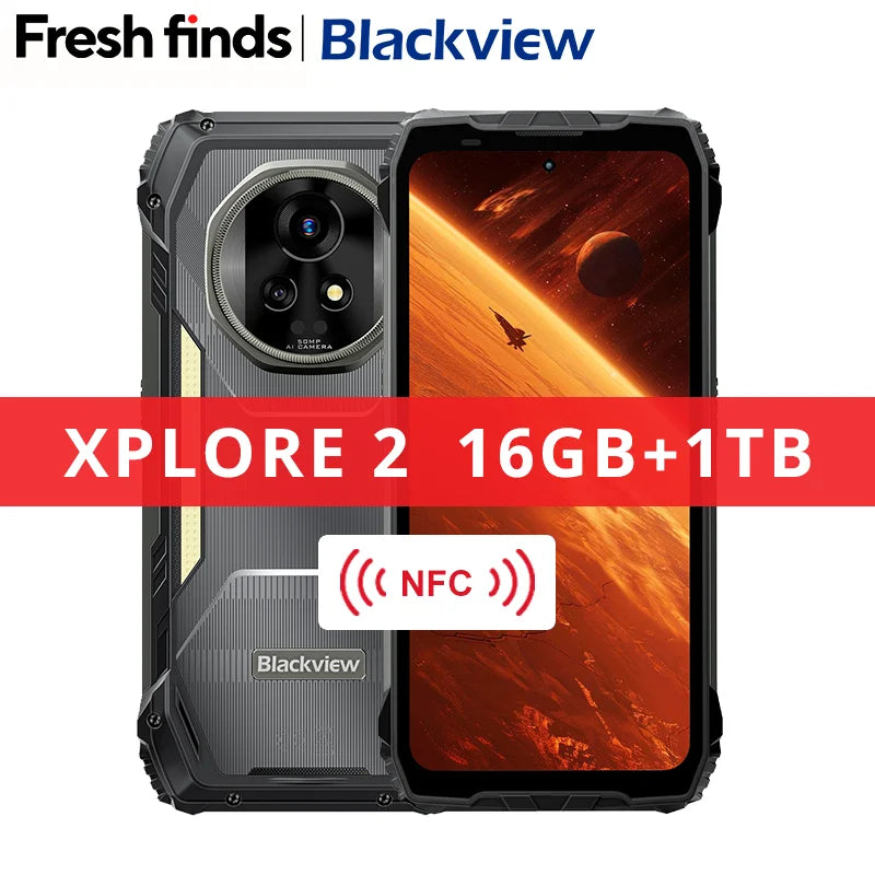 【World premiere】Blackview XPLORE 2 Rugged Phone 5G 6.73” 3.2K AMOLED Display 20000mAh MediaTek Dimensity 8300 120W Charger