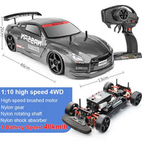 1:10 70km/H Remote Control Car 4wd High Speed Drift 2.4g Rc Car Shock Absorber Anti-Collision Rc Toys Christmas Gift