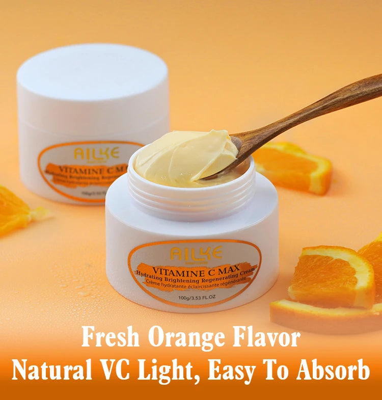 AILKE Vitamin C Skin Care Set, with Lightening Body Lotion, Even Skin Tone Face Cream, Whitening Serum, Brightening Soap