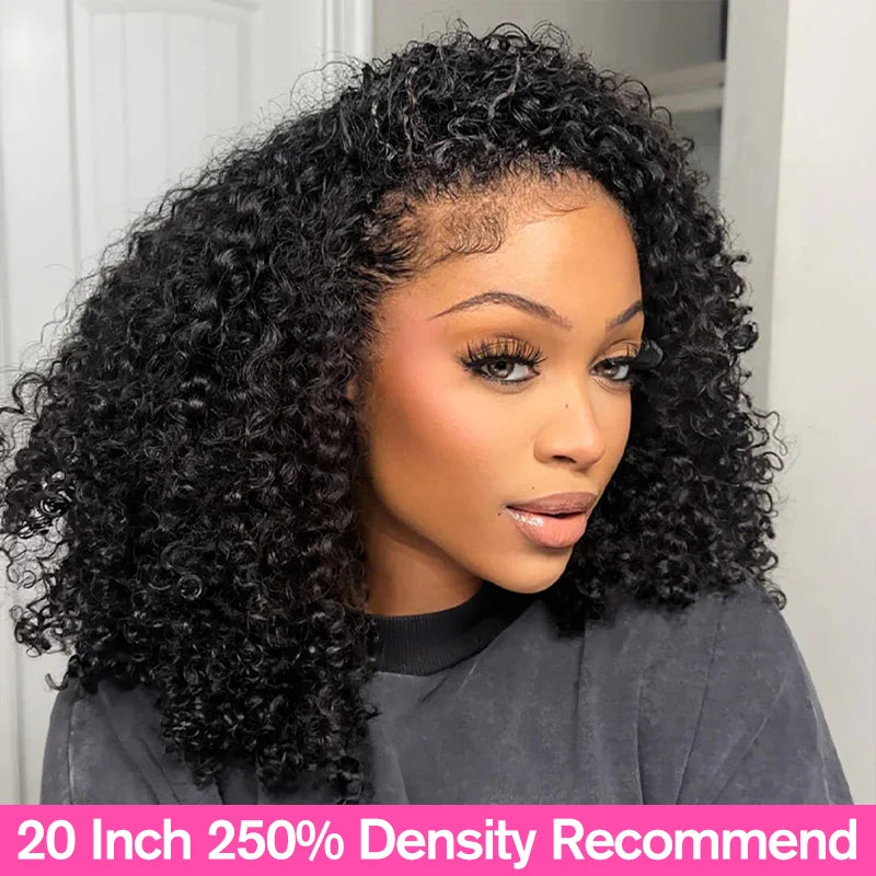 250% Half Wig Human Hair Kinky Curly Human Hair Wigs Flip Over 3 In 1 Half Wig Afro Curly Headband Wig 300% Full Hair Wigs Sale