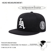2025 New Los Ange Earth Letter Embroidered Cotton Flat Edge Hat Women Simple Baseball Hat Sunshade Hat Men's Outdoor HipHop Hat