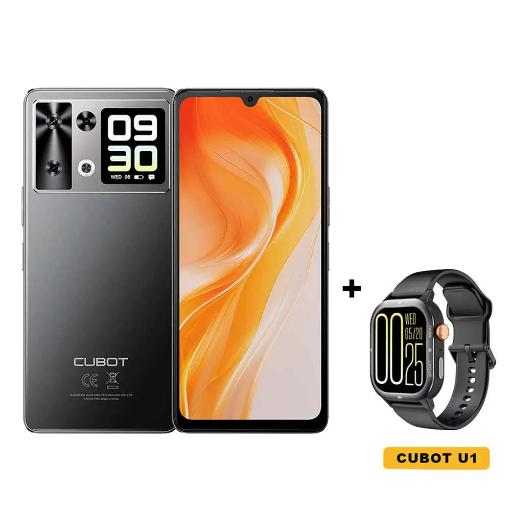 Smartphone Android 15 Cubot P90, 6.88-Inch 120Hz Screen, 24GB RAM+256GB ROM, G100 Octa-core, 2.2GHz, 64MP, 5100mAh,NFC, 4G Phone