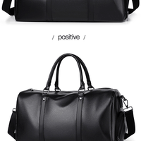 Retro New Short Trip Bag Large Capacity Sports Motorcycle Training Pu Waterproof Leisure Fitness Bag