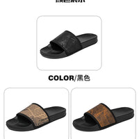 Mens Slides Fashion Summer Luxury Slippers Cushion Beach Solid Slides Indoor Bathroom Anti Slip House Male Sandals
