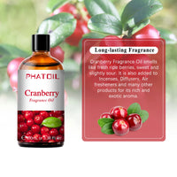 PHATOIL 100ml Aromatherapy Fragrance Oil Coconut & Vanilla Strawberry Cherry Lemon 1/2/3pcs Aroma Oil For Diffuser Candle Making