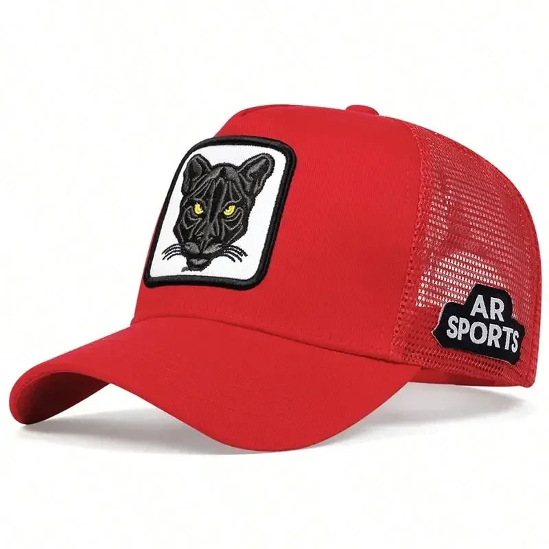 Unisex PANTHER Embroidery Baseball Net Caps Spring and Summer Outdoor Adjustable Casual Hats Sunscreen Hat