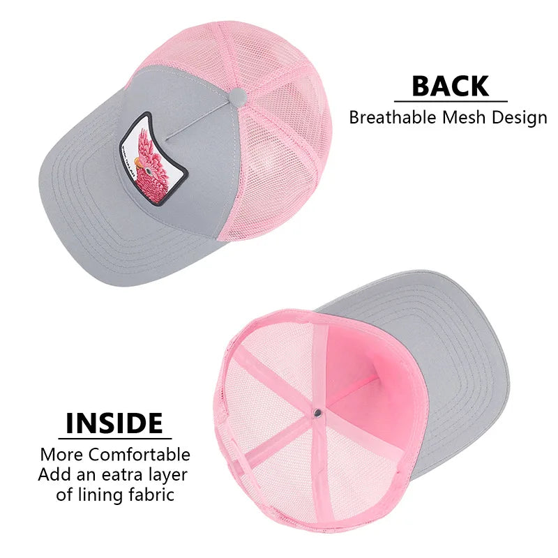 2025 New Design Animal Baseball Cap Good Quality Embroidery Fish Bird Turtle Visor Hats Sun Protection Mesh Hats