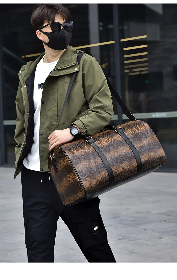 European and American Style Travel Bag Fashionable and Personalized Hand-held Shoulder Short Distance Outdoor Sports and Fitness