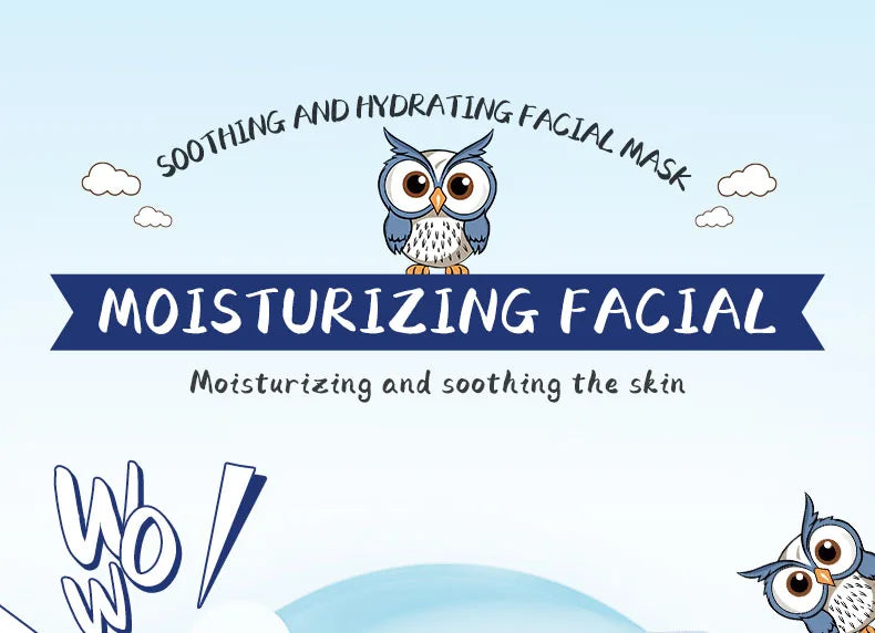 5pcs SADOER Cartoon Fresh Fruit Facial Mask Anti Wrinkle Moisturizing Soothing Brightening Hydrating Face Mask Skin Care