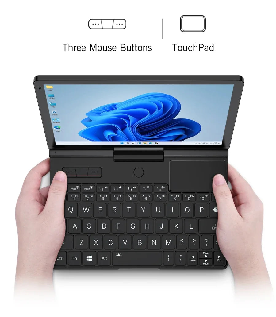 GPD Pocket 3 Intel pentium Gold 7505RAM 16GB RAM 12GB SSD Hard Disk Windows 11 Home Laptop Notebook Mini PC Touch Screen