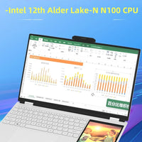 New Arrivals 12th Generation Intel N100 Dual Screen Laptop Gaming Laptop 15.6inch 2K LCD+7inch IPS Touch Screen PC Portable