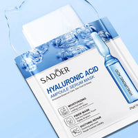 10pcs SADOER 24K Gold Vitamin C Hyaluronic Acid Face Mask Facial Moisturizing Firming Hydrating Facial Masks Skin Care Products