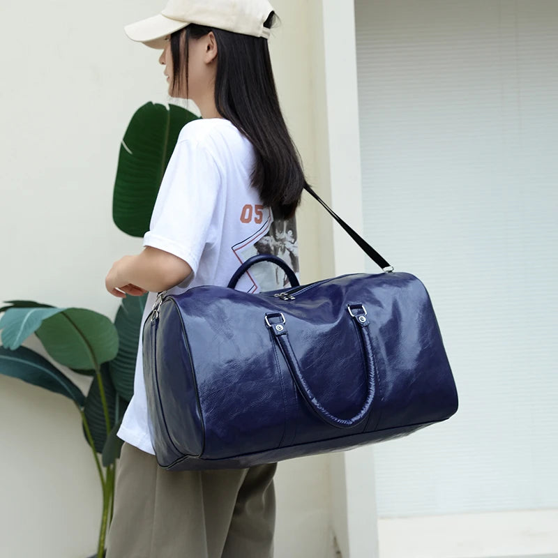 Travel Bag For Men Pu Leather Shoulder Bag Big Capacity Tote Bags For Women Fashion New Duffle Crossbody Bag Sports Pack luggage