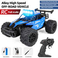 RC8 Racing Model Toy Alloy Remote Control Car 2.4GRC Proportional Throttle 1:16 Highspeed Big Foot Climbing off Road Vehicle