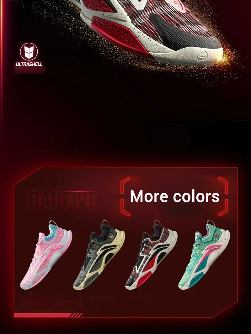 Li-Ning Men's BAD5 DOMINATOR I Outdoor Basketball Shoes BOOM Cushion Stable Support LiNing Wearable Sport Shoes ABFV003