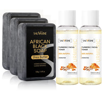 100g AFRICAN BLACK SOAP Shea Butter Bar Moisturizing Acne Treatment Cleanser for Clear Skin Care Deep Cleaning Glowing