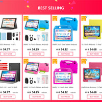 ANRY 10.1 inch Kids Android 15 Tablet 8GB (4+4GB) RAM 64GB ROM 5000Mah Octa-core 5G Wifi Children's Learning Educational Tablets