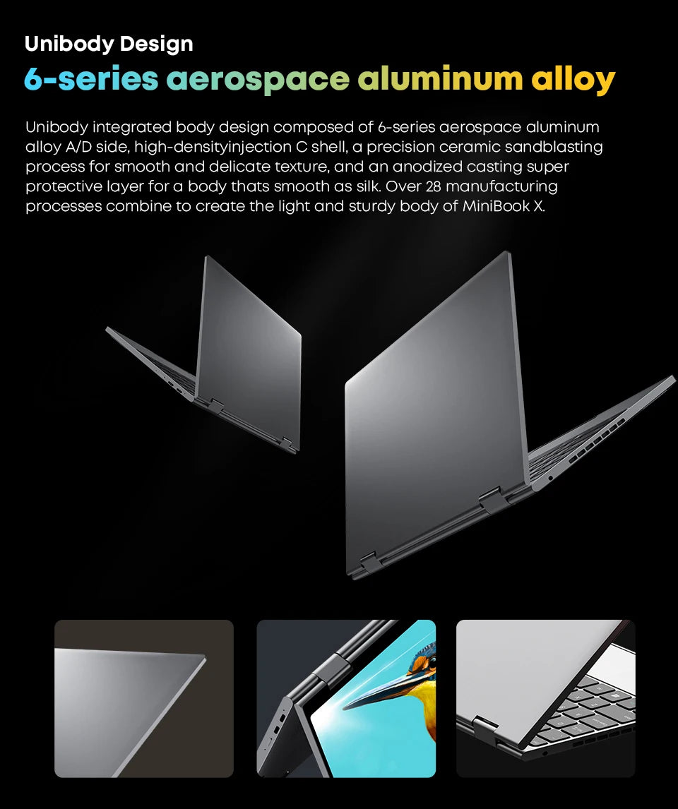 CHUWI MiniBook X Laptop Tablet 2 In 1 Intel N150 CPU 10.51" FHD IPS Screen 12GB LPDDR5 512G SSD Windows 11 Notebook 1200*1920