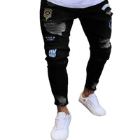 2024 Men Jeans Solid Pockets Stretch Denim Straight Pants Spring Summer Business Casual Trousers Daily Streetwear Men's Clothing