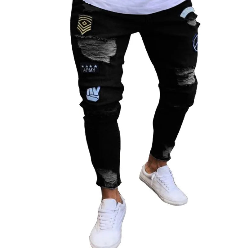2024 Men Jeans Solid Pockets Stretch Denim Straight Pants Spring Summer Business Casual Trousers Daily Streetwear Men's Clothing