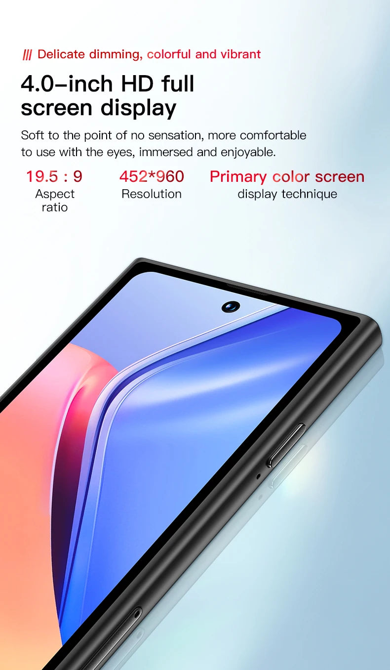 ONEMYTH S25 Pro 4.0" Mini Smartphone 2GB RAM 16GB ROM Android10.0 Face Recognition Unlock 2000mAh 3G Small Mobile Phone