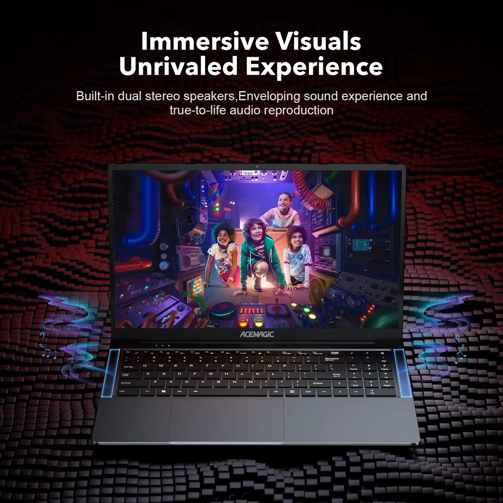 ACEMAGIC Gaming Notebook 16.1 FHD 1920*1080 16GB DDR4 512GB SSD AMD Ryzen 7 5700U Notebook Windows 11 Home BT5.2 WiFi 6 Laptop