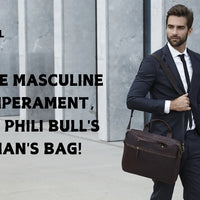 PHILI BULL Leather Men's Bags Vintage Travel  Duffle Bag Weekend Bag  Handbags  Messenger Bags Luggage Bag With Shoe Compartment