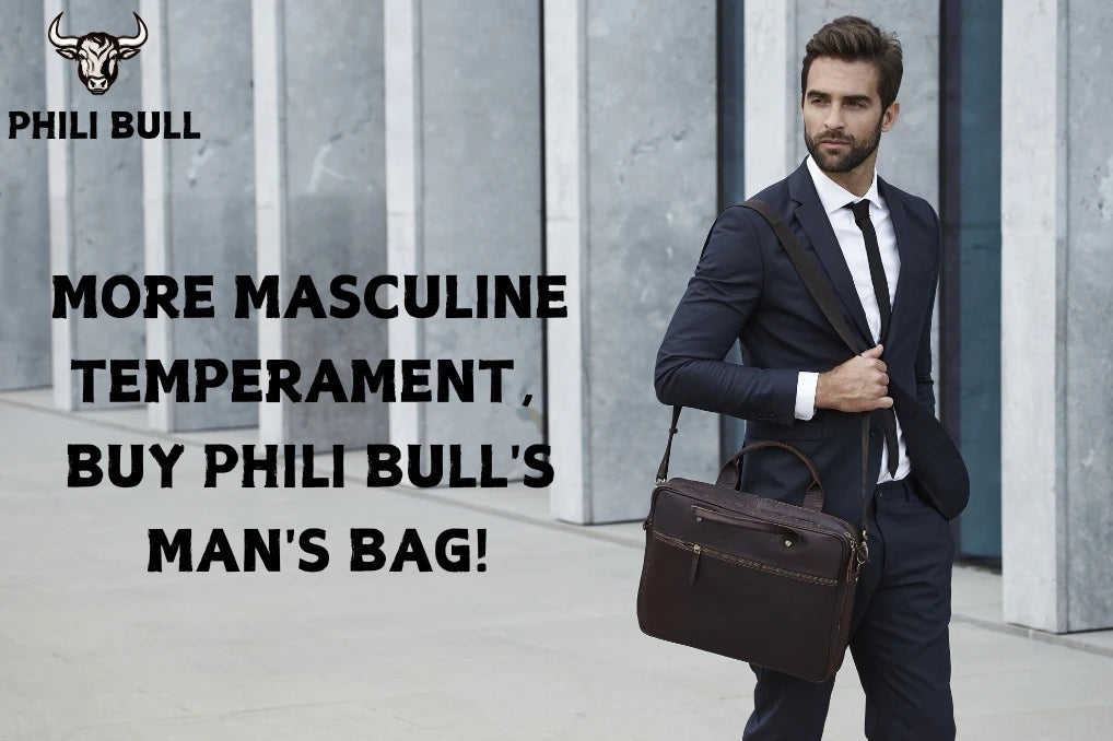 PHILI BULL Leather Men's Bags Vintage Travel  Duffle Bag Weekend Bag  Handbags  Messenger Bags Luggage Bag With Shoe Compartment