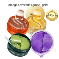 240pcs=120pairs Eye patches Hyaluron Acid & Gold & Seaweed & Black Pearl Hydrating Moisturizing Crystal Collagen Gel Eye Mask