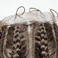 22inch Cornrow Braided Wigs Synthetic Lace Front Braids Wigs with Baby Hair 2 Curly Ponytail Braided Wigs for Black Women