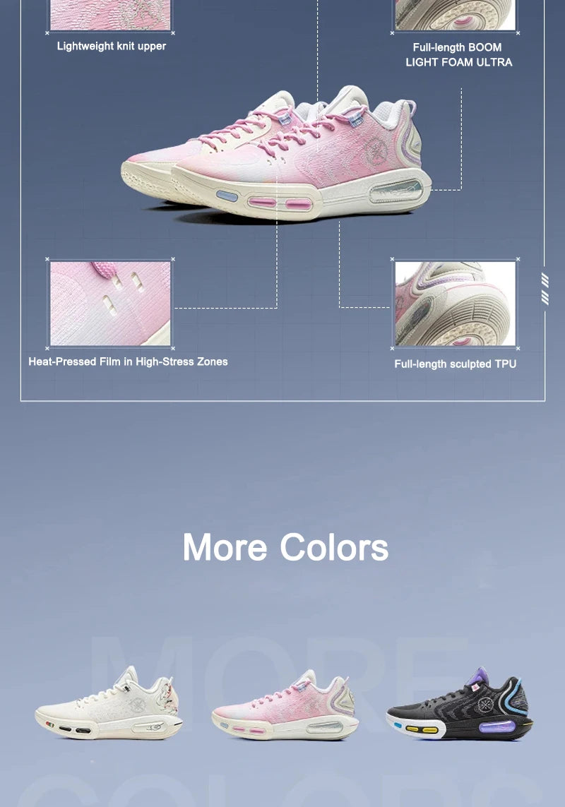 Li-Ning Men's WADE SHADOW 7 On Court Basketball Shoes BOOM Cushion Wearable Anti-slip LiNing Stable Sneakers ABPV011