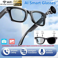 2025 New Smart Glasses With Red Coated Lenses W610 800W HD Camera 32GB Photo Video Shooting AI Translation Recognition Glasses