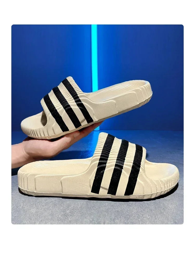 2025 Summer Men Fashion Massage Slippers Indoor/Outdoor Sandals Beach Thick Sole Male Slides Summer Non-Slip  Shower Slippers