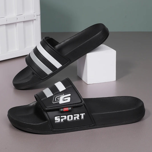 Men's Adjustable Camo Sandals Hook & Loop Summer Slides Breathable Comfortable Outdoor Slippers Non-Slip