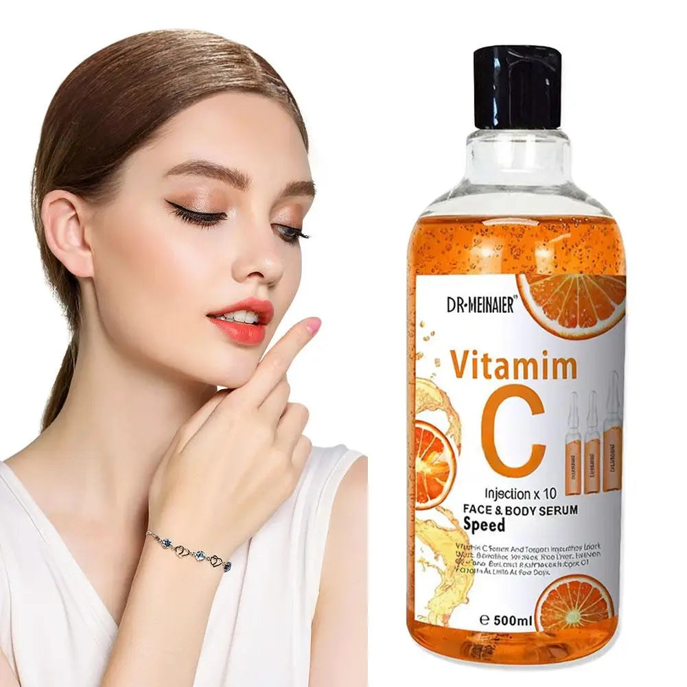 500ml Vitamin C Arbutin Face Serum Moisturizing Lightening Body Serum Spots Eraser Corrector Whitening Facial Repair Serum