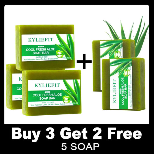 AILKE Aloe Vera Whitening Soap, Remove Acne, Pimples, Skin Radiant, Improve Skin Luster, Vegan Bath Wash for All Skin Types