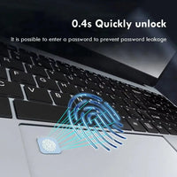 15.6 inch Laptop Computer Intel Celeron N4000 Notebook PC Fingerprint Unlock Windows 11 Pro 16GB RAM 1TB SSD 1920*1080P Laptops