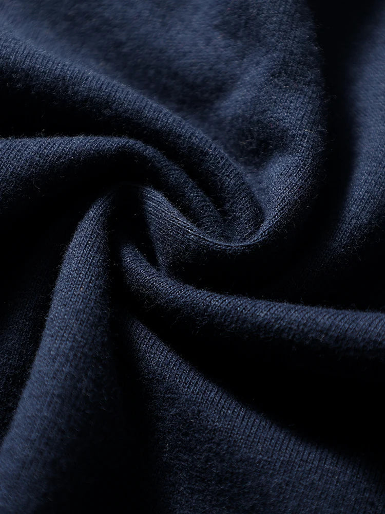 2025 Summer New American Retro Short Sleeve O-neck Solid Color T-shirt Men's Fashion 100% Cotton Washed Casual Terry Cloth Tops