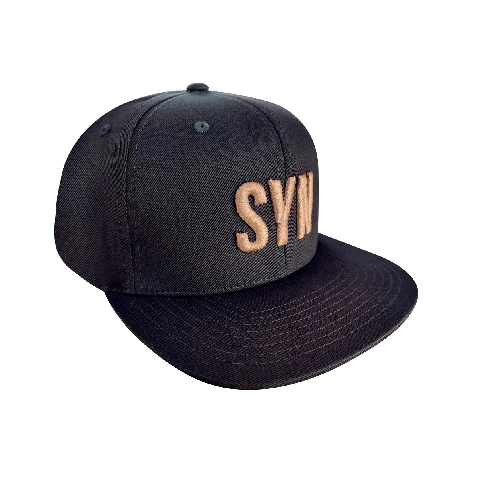SYNDICATE SNAPBACK CAP BLACK GOLD 6 panel Unisex 56-62 casual outdoor cycling baseball running casual cap Men's